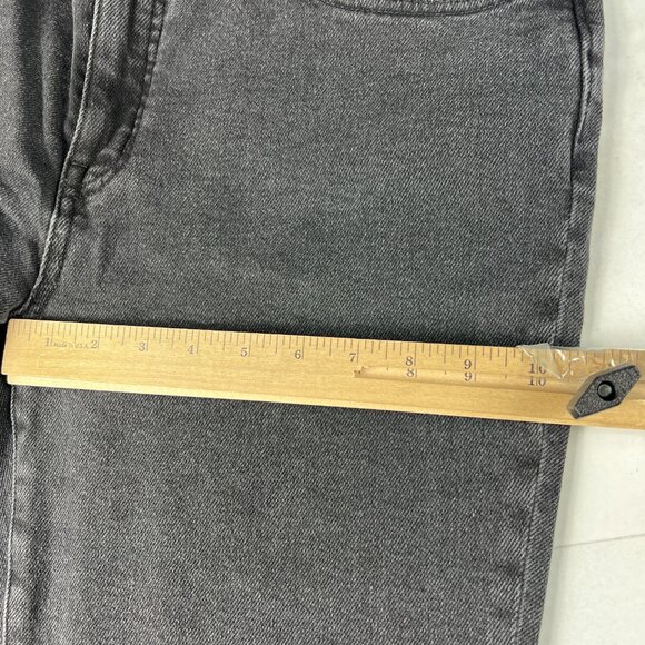 Madewell Jeans Womens Measured 35x25 Mid Rise Kick Out Black Denim Hemmed Tag 31 - Picture 14 of 16